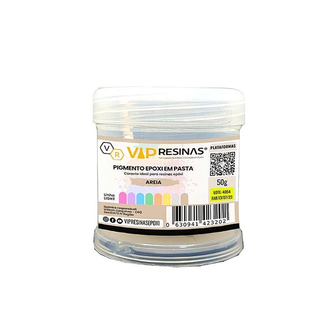 Pigmento Epóxi P/Resina Em Pasta 50g Cores Light Vipresinas