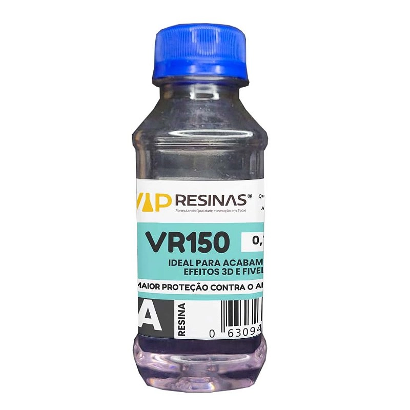 Resina Epóxi + Endurecedor UV VR150 150g Média Viscosidade Resina Epóxi + Endurecedor UV VR150 150g Média Viscosidade