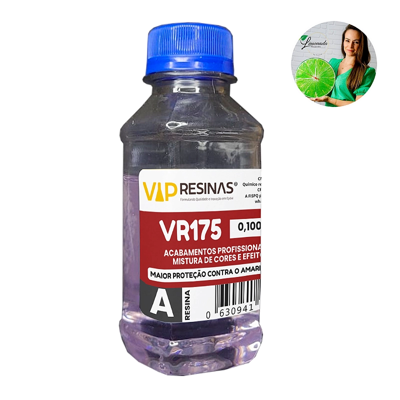Resina Alta Viscosidade+ Endurecedor Uv VR175 150g VipResina Resina Alta Viscosidade+ Endurecedor Uv VR175 150g VipResina