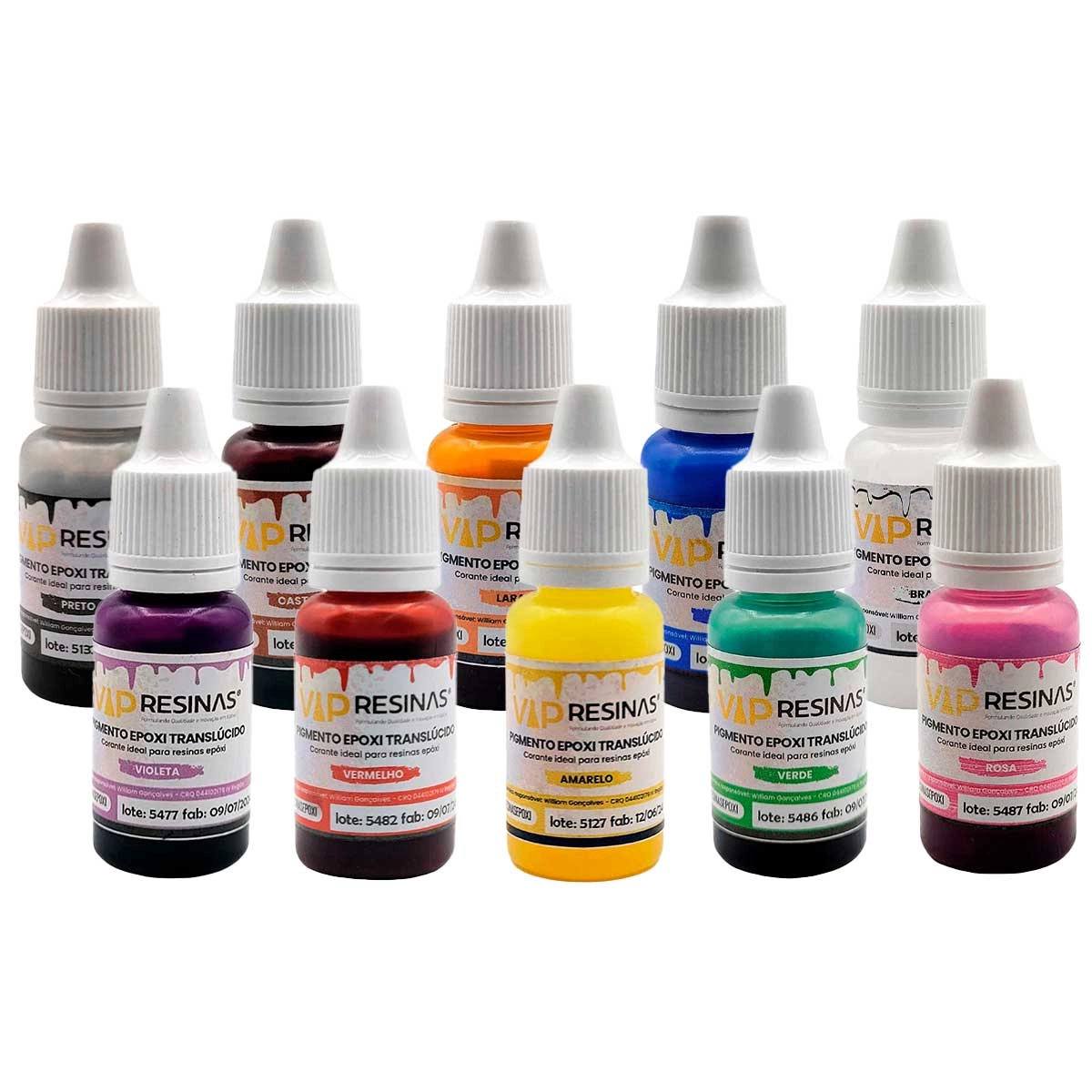 Pigmento Epóxi Para Resinas Translúcido 10g Vip Resinas Pigmento Epóxi Para Resinas Translúcido 10g Vip Resinas
