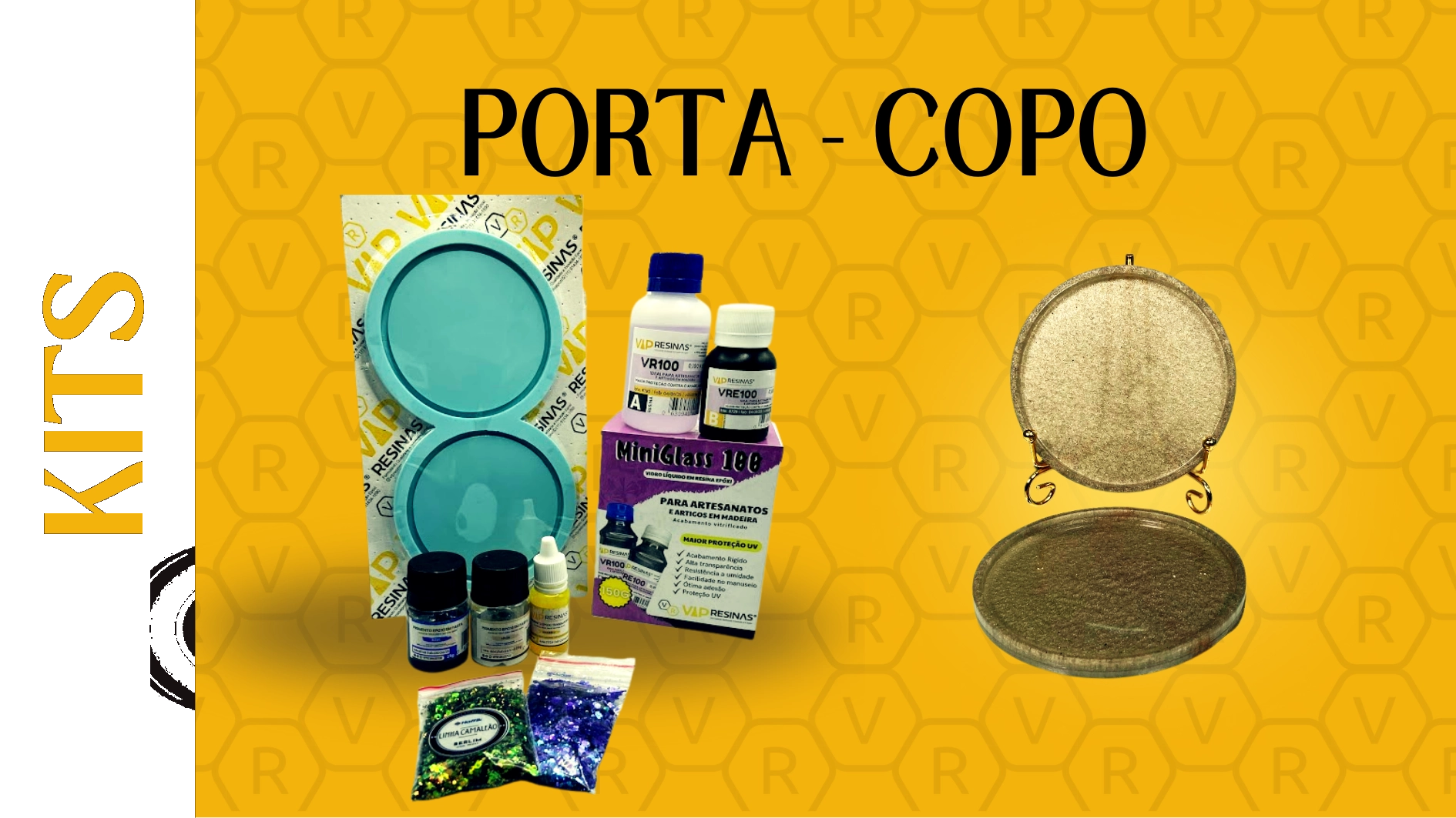 Aula– Porta Copos Resinados