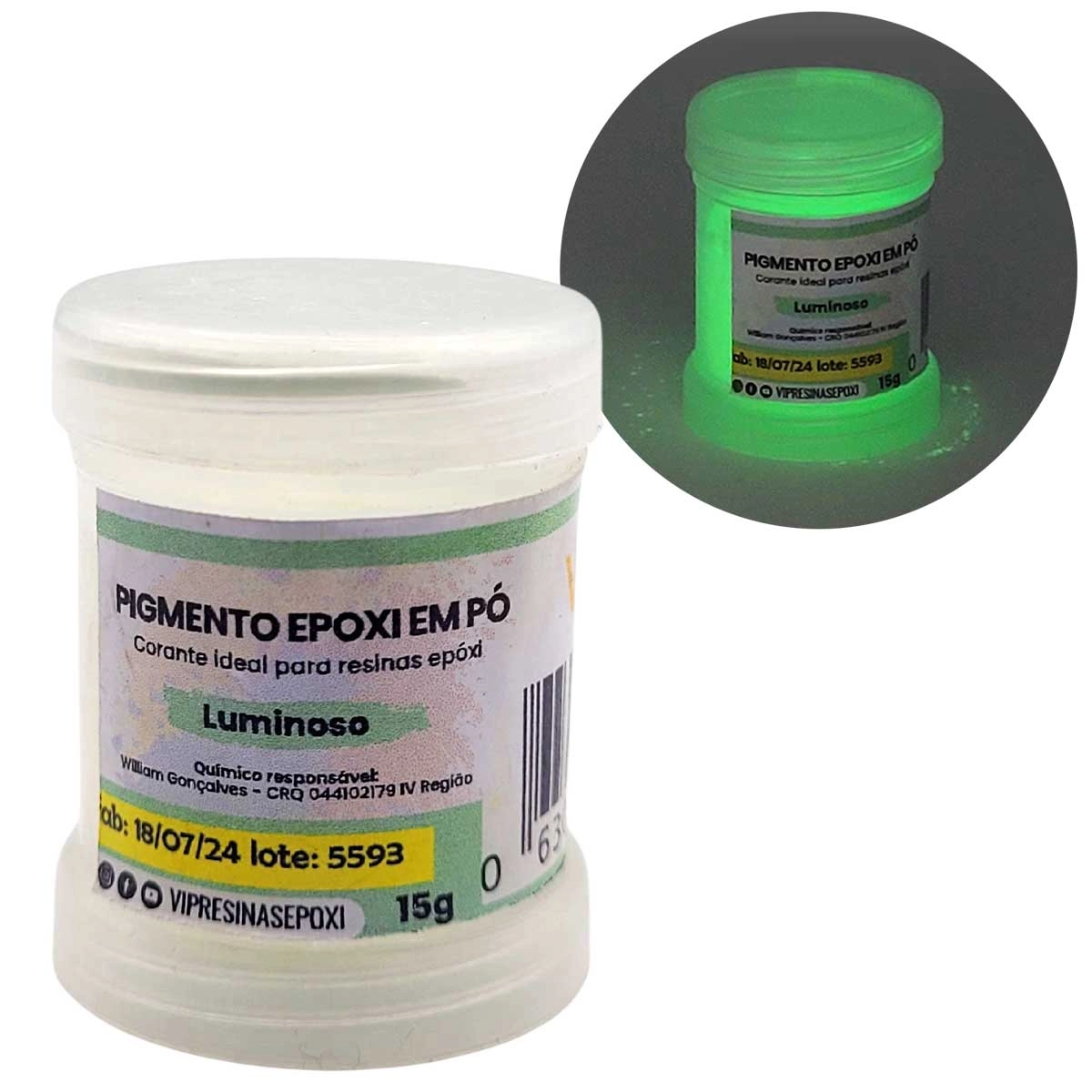 Pigmento Epóxi Em P/Resina Pó Luminoso Verde Vip Resinas Pigmento Epóxi Em P/Resina Pó Luminoso Verde Vip Resinas