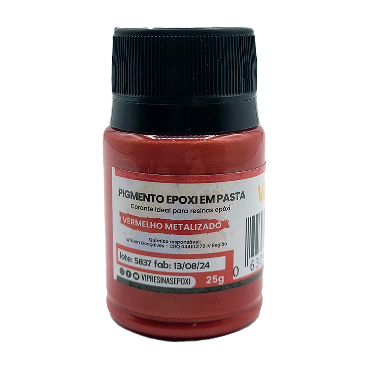 Kit 8 Pigmento Epóxi Pasta Metalizadas Coloridas Resina 25g Kit 8 Pigmento Epóxi Pasta Metalizadas Coloridas Resina 25g