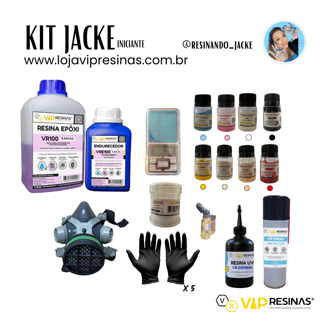 KIT 14 - Kit Iniciante Jack | @resinando_jacke (Vip Resinas)