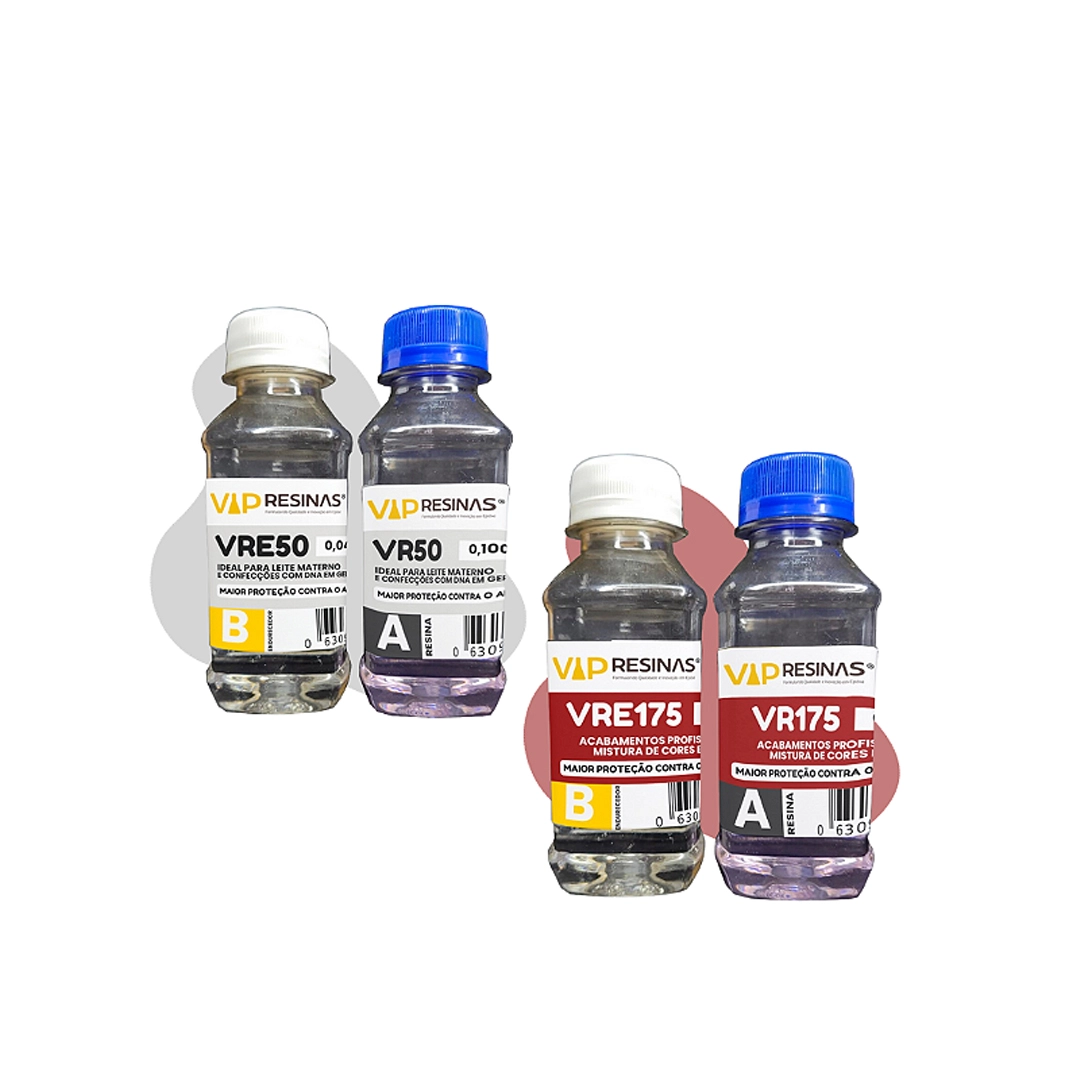 Kit Resinas De Secagem Rápida + Endurecedor 295g Vip Resinas