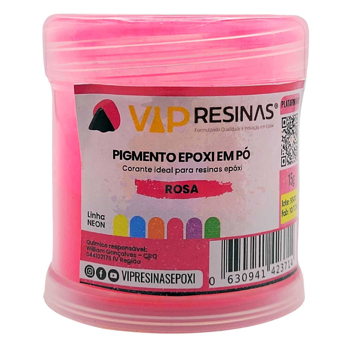 Pigmento Epóxi P/Resina Em Pó 15g Cores Neon Vip Resinas Pigmento Epóxi P/Resina Em Pó 15g Cores Neon Vip Resinas