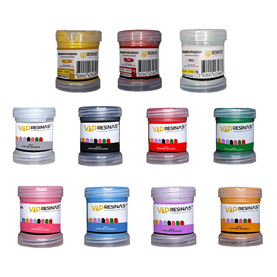 Pigmento Epóxi P/Resina Pasta 25g Cor Metalizada Vip resinas Pigmento Epóxi P/Resina Pasta 25g Cor Metalizada Vip resinas