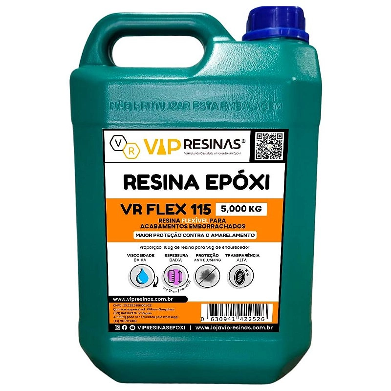Resina Flexível + Endurecedor Uv Vrflex 115 7,5kg VipResinas Resina Flexível + Endurecedor Uv Vrflex 115 7,5kg VipResinas