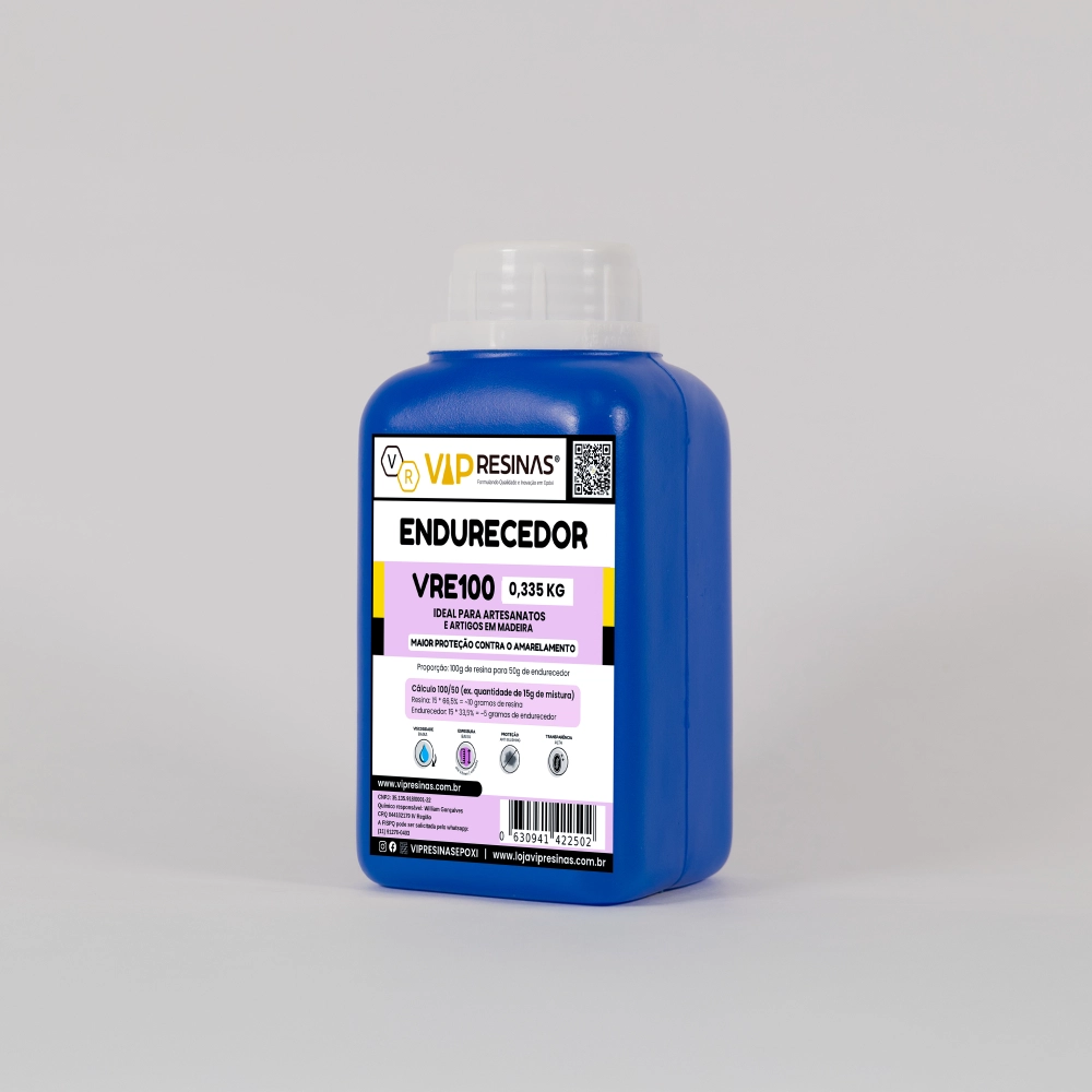 Endurecedor Para Resina Epóxi 335g Alta Transparência Vre100 Endurecedor Para Resina Epóxi 335g Alta Transparência Vre100
