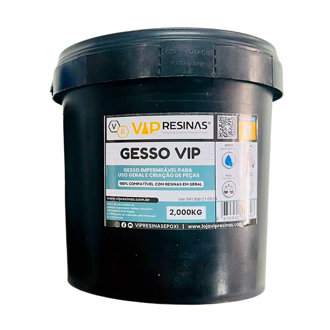 Gesso Impermeável Compativel C/Resina Epóxi 3kg Vip Resinas Gesso Impermeável Compativel C/Resina Epóxi 3kg Vip Resinas