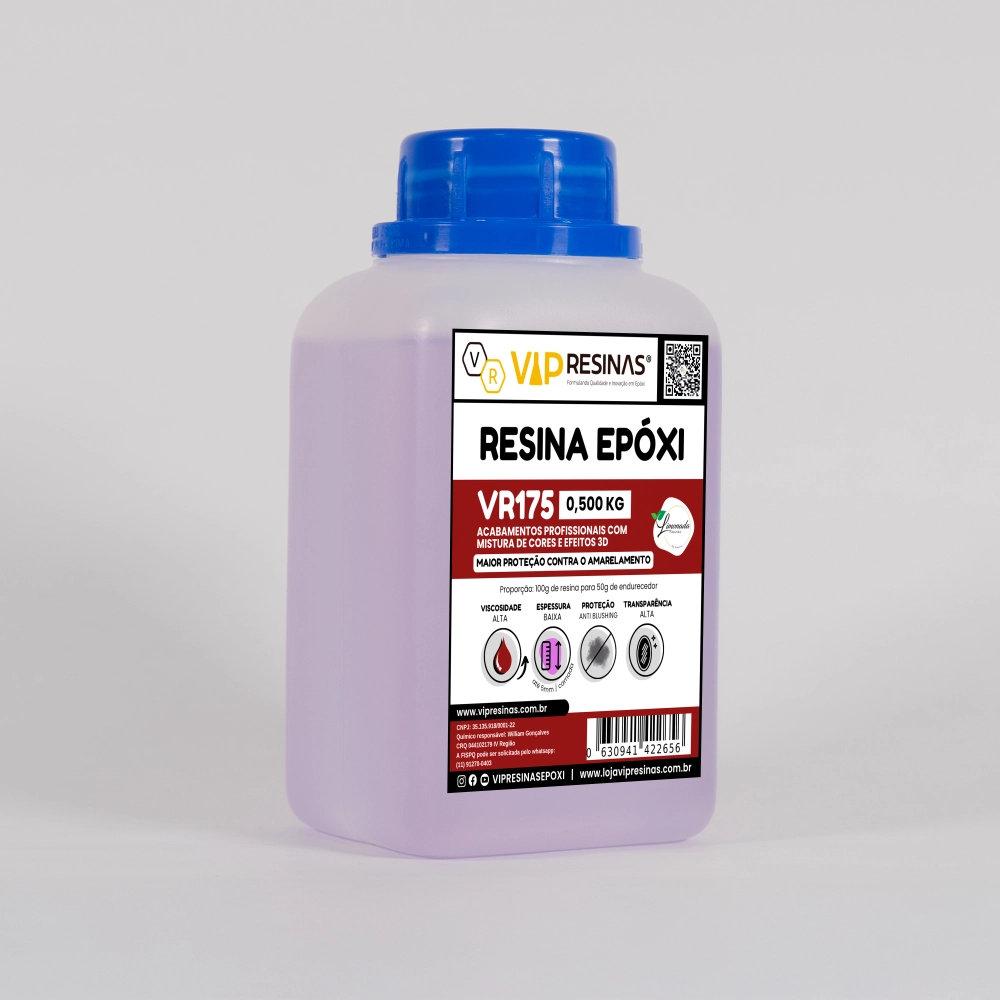 Resina Alta Viscosidade+ Endurecedor Uv VR175 750g VipResina