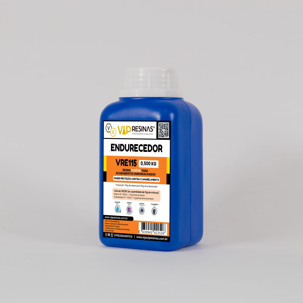 Resina Flexível + Endurecedor Uv Vr115 1,500kg Vip Resinas Resina Flexível + Endurecedor Uv Vr115 1,500kg Vip Resinas