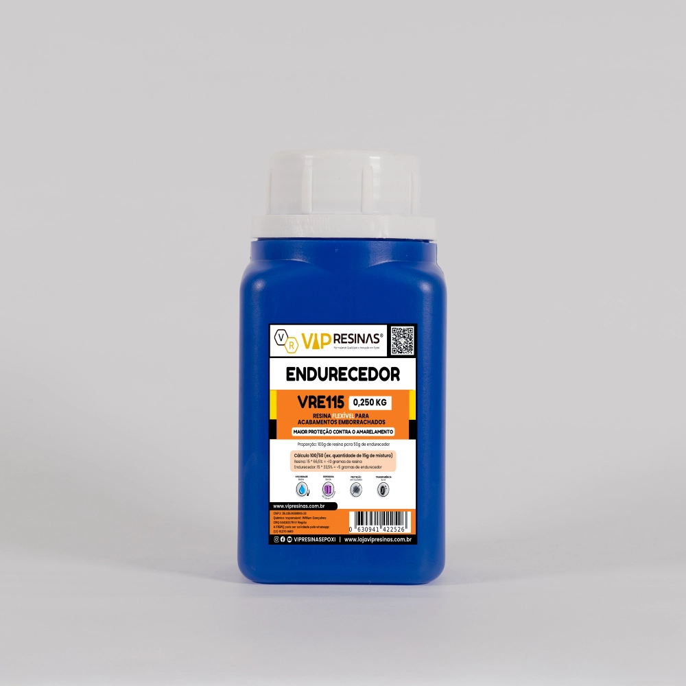 Resina Flexível + Endurecedor Uv Vr115 750g Vip Resinas Resina Flexível + Endurecedor Uv Vr115 750g Vip Resinas