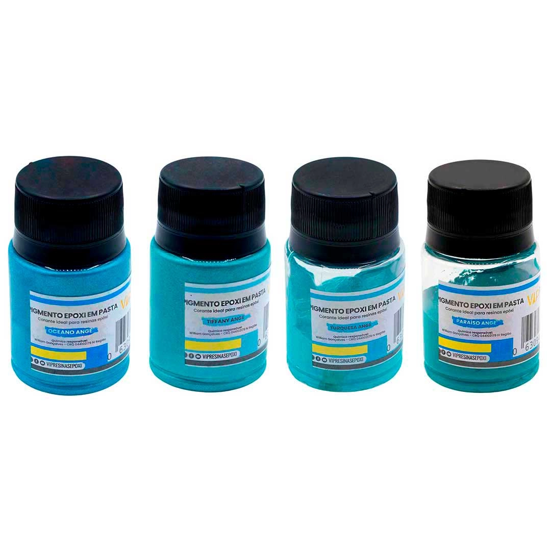 Kit 4 Pigmento Epóxi Pasta Corante Ange 25g Vip Resinas Kit 4 Pigmento Epóxi Pasta Corante Ange 25g Vip Resinas
