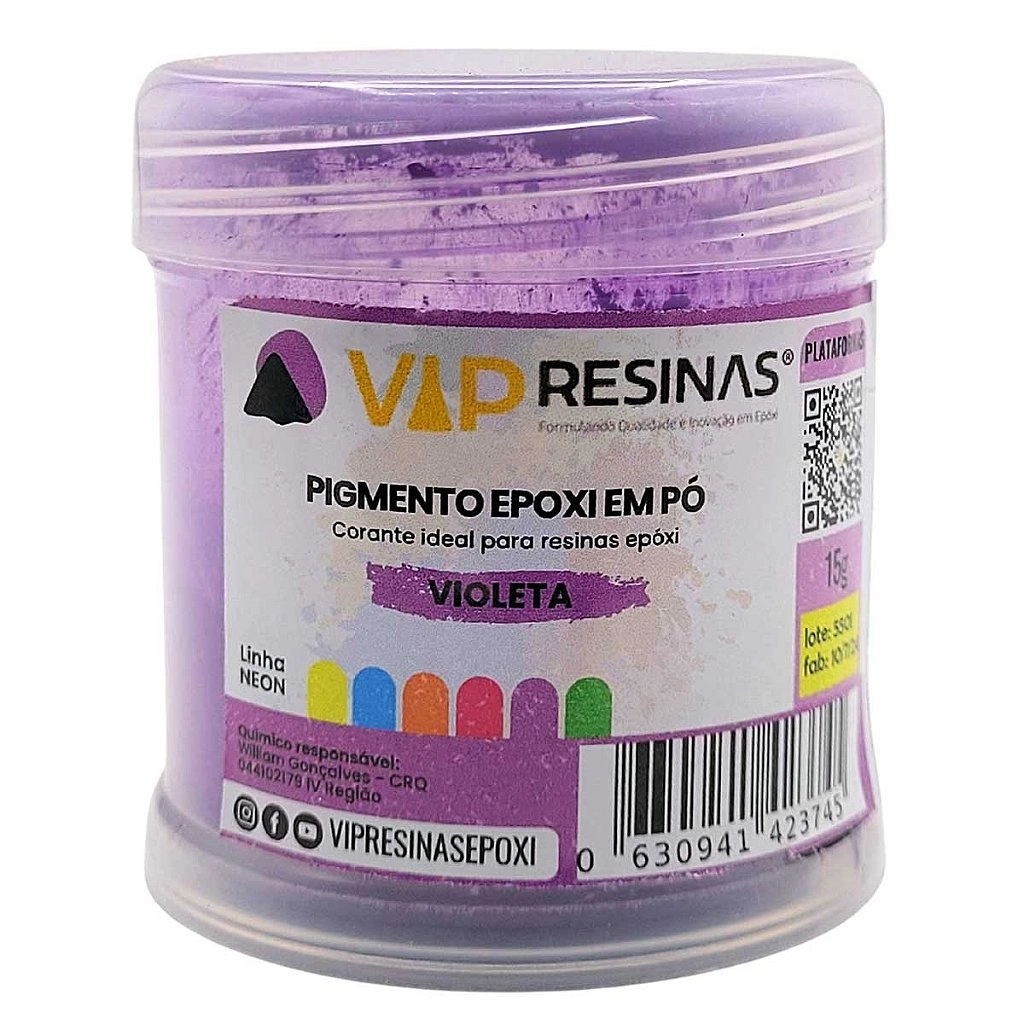 Pigmento Epóxi em Pó – Cores Neón: Kit Completo 6 Cores 15g Pigmento Epóxi em Pó – Cores Neón: Kit Completo 6 Cores 15g