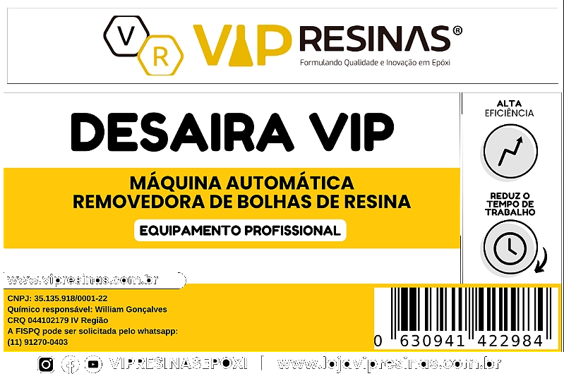 Removedor de Bolhas Resina Profissional Baixa Viscosidade