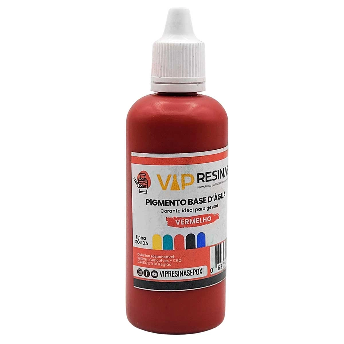 Corante Líquido P/ Resina Gesso 50g Pigmento Epóxi VipResina