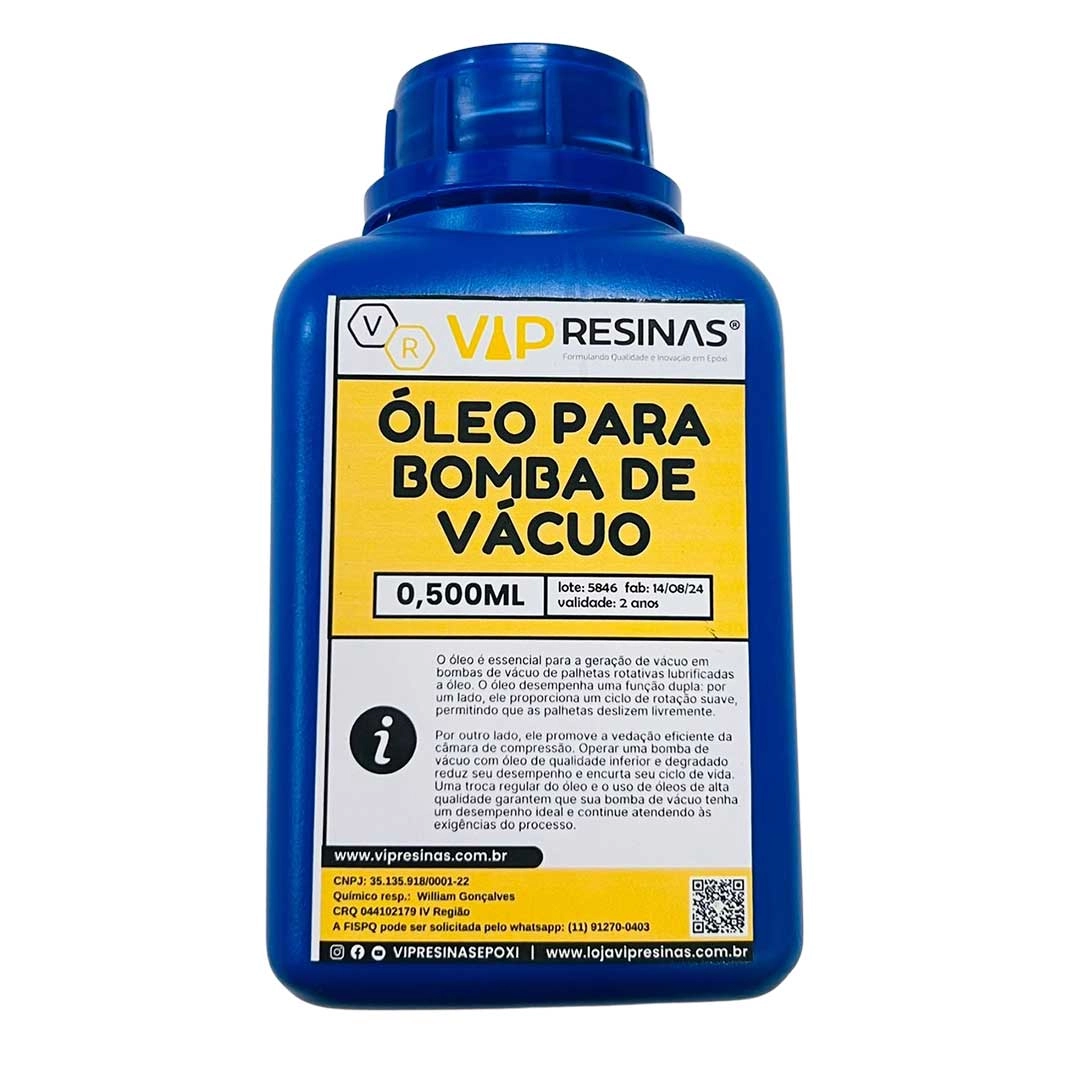 Óleo Para Bomba de Vácuo 500ml (Vip Resinas)