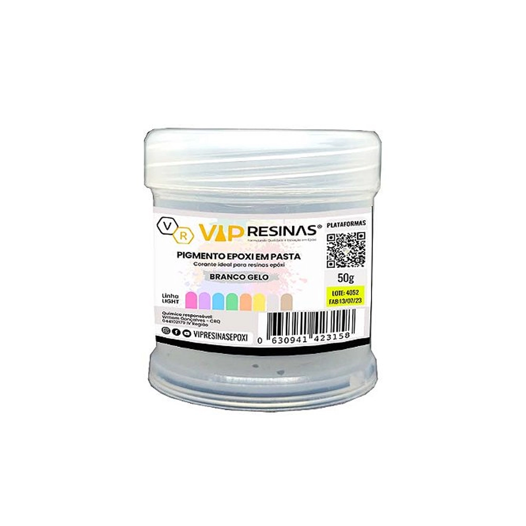 Pigmento Epóxi P/Resina Em Pasta 50g Cores Light Vipresinas