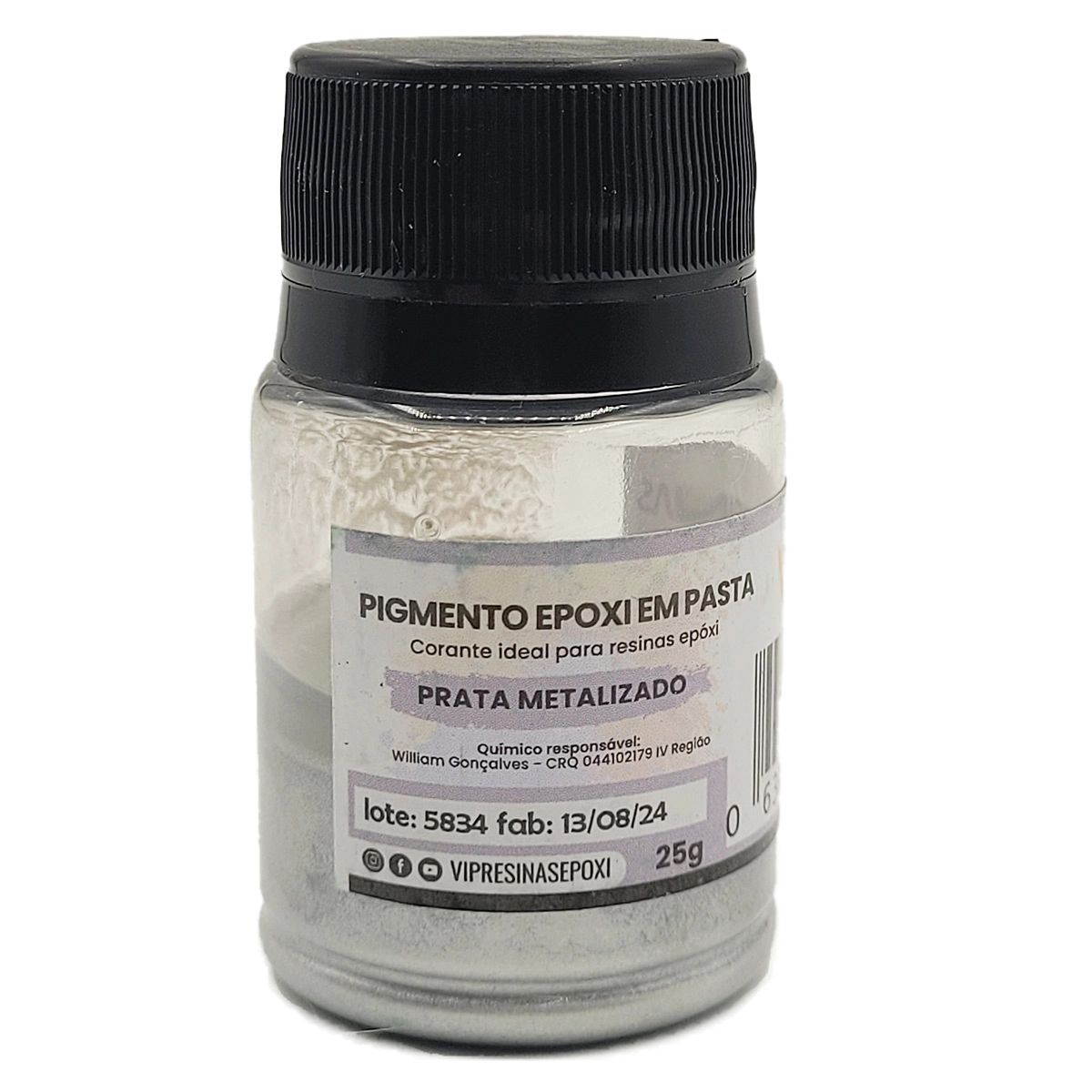 Kit 8 Pigmento Epóxi Pasta Metalizadas Coloridas Resina 25g Kit 8 Pigmento Epóxi Pasta Metalizadas Coloridas Resina 25g