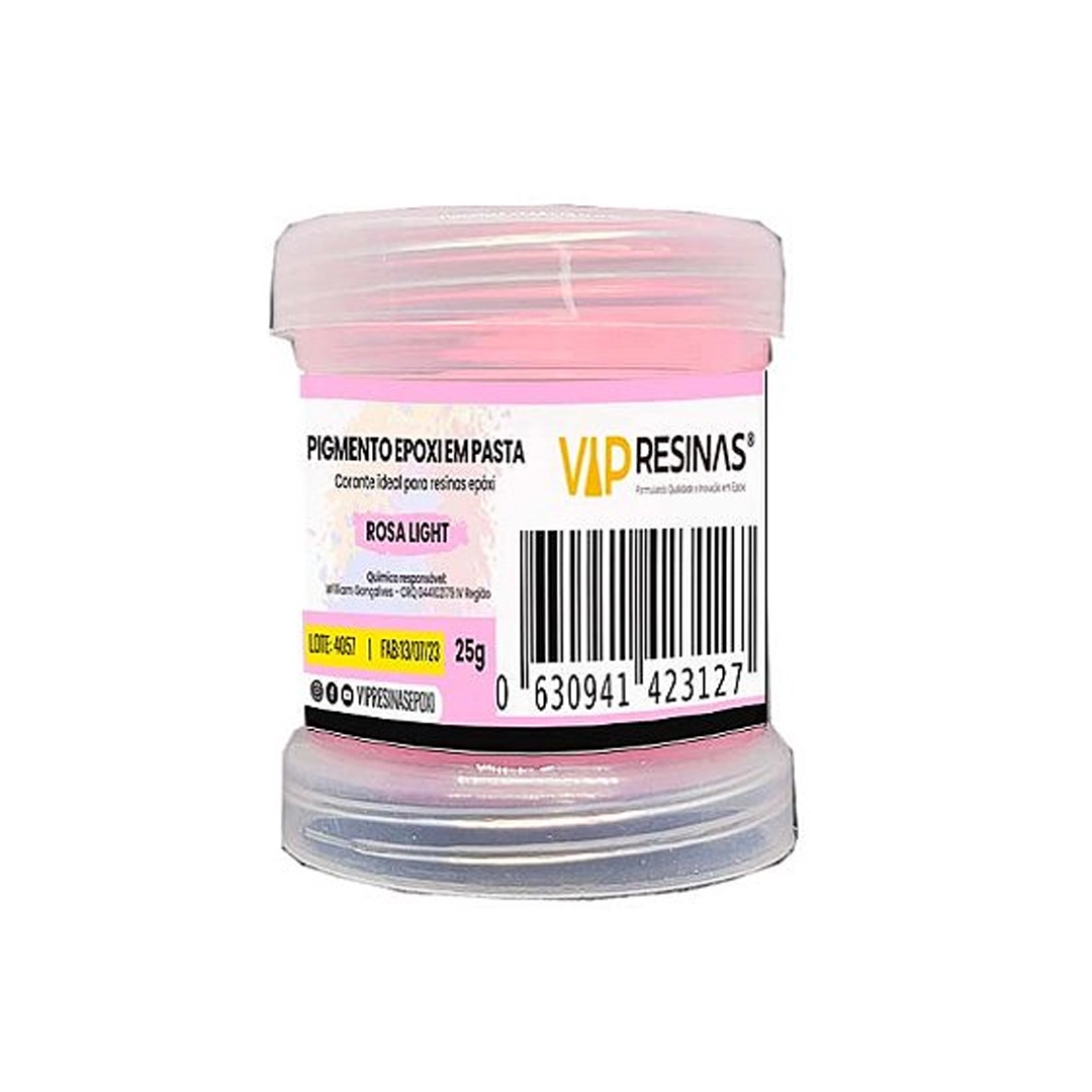 Pigmento Epóxi P/Resina Em Pasta 25g Cores Light Vip resinas