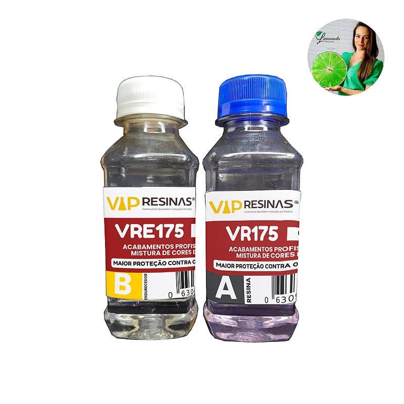 Resina Alta Viscosidade+ Endurecedor Uv VR175 150g VipResina Resina Alta Viscosidade+ Endurecedor Uv VR175 150g VipResina
