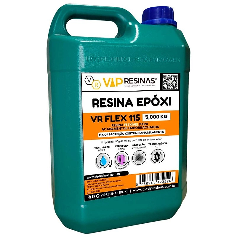 Resina Flexível + Endurecedor Uv Vrflex 115 7,5kg VipResinas Resina Flexível + Endurecedor Uv Vrflex 115 7,5kg VipResinas