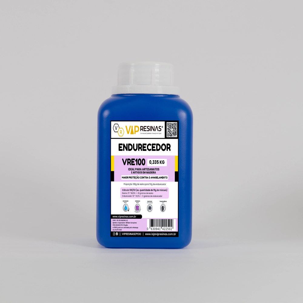Endurecedor Para Resina Epóxi 335g Alta Transparência Vre100 Endurecedor Para Resina Epóxi 335g Alta Transparência Vre100