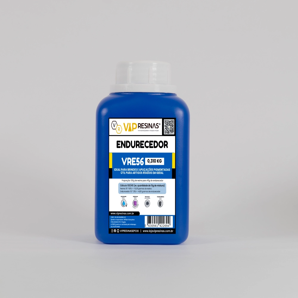 Endurecedor VRE56 Para Resinas Epoxi - Resina VRG5 310g Endurecedor VRE56 Para Resinas Epoxi - Resina VRG5 310g