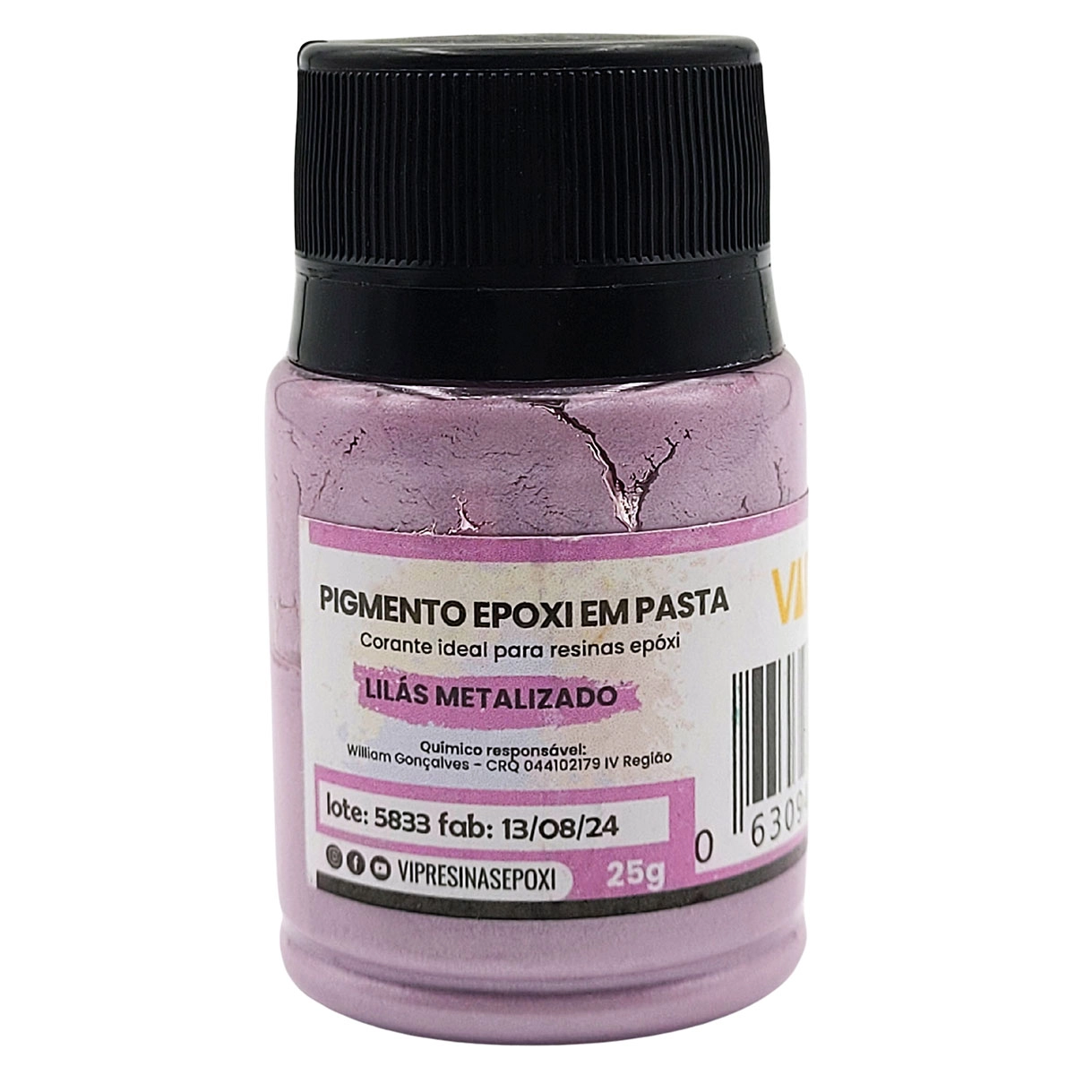 Kit 8 Pigmento Epóxi Pasta Metalizadas Coloridas Resina 25g Kit 8 Pigmento Epóxi Pasta Metalizadas Coloridas Resina 25g