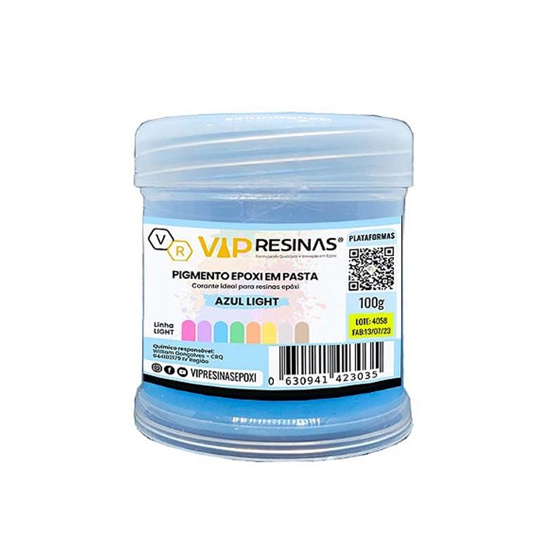 Pigmento Epóxi P/Resina Em Pasta 100g Cores Light Vipresinas Pigmento Epóxi P/Resina Em Pasta 100g Cores Light Vipresinas