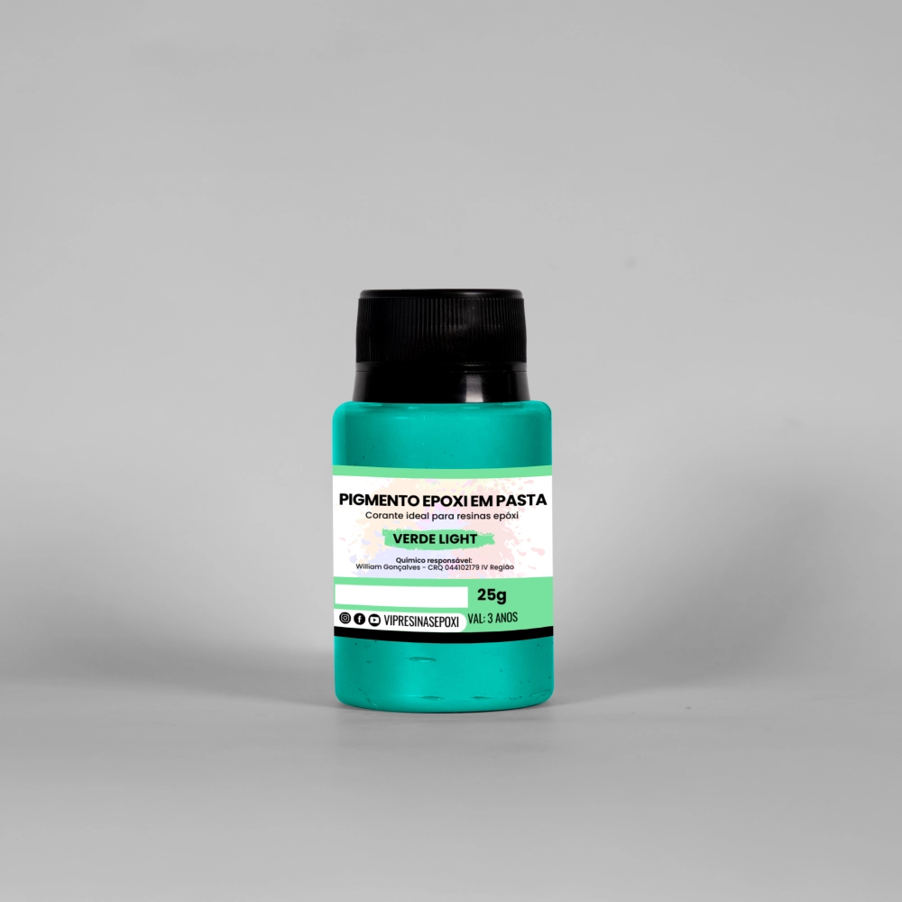 Kit 8 Pigmento Epóxi Em Pasta Cores Light 25g Vip Resinas