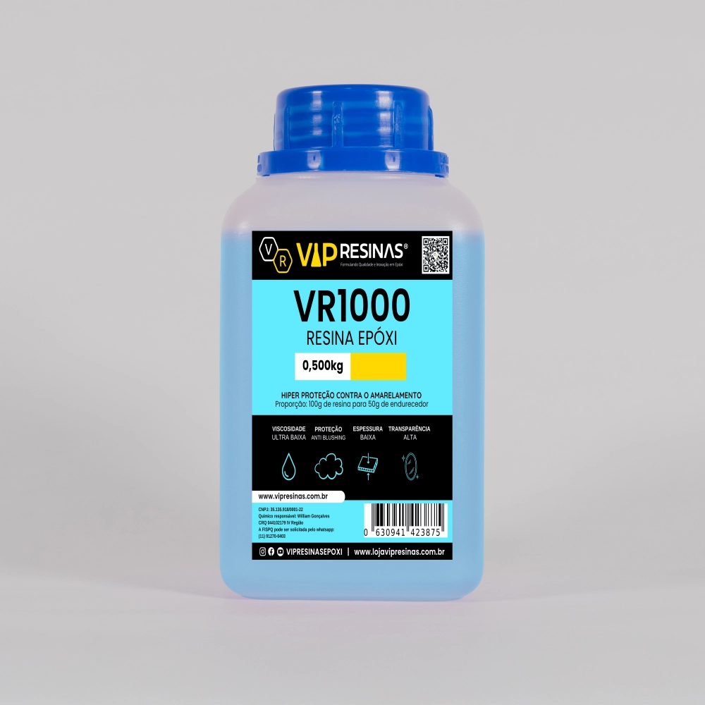 Resina Epóxi + Endurecedor Uv VR1000 750g Baixa Espessura Resina Epóxi + Endurecedor Uv VR1000 750g Baixa Espessura