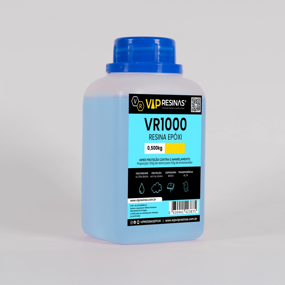 Resina Epóxi + Endurecedor Uv VR1000 750g Baixa Espessura Resina Epóxi + Endurecedor Uv VR1000 750g Baixa Espessura