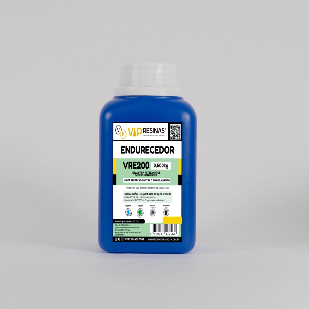 Resina Epóxi + Endurecedor UV VR200 1,5kg Média Espessura Resina Epóxi + Endurecedor UV VR200 1,5kg Média Espessura