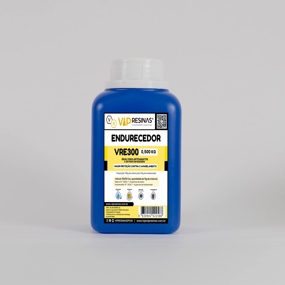 Resina Epóxi + Endurecedor VR300 UV 1,5kg Alta Espessura